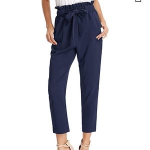 GRACE KARIN Paper Bag Waist Pants with Pockets